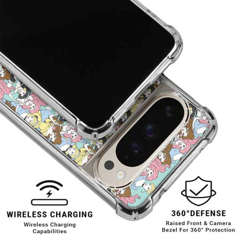 Disney Princess Disney Princesses Pattern Pixel 9/9 Pro Clear Case